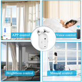 Tuya WiFi Smart Curtain Robot with Alexa Voice Control Remote Control Electronic Motorized Curtain Opener for Indoor/Outdoor Use